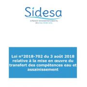 Adoption de la loi relative à la mise en œuvre du transfert des compétences eau et assainissement