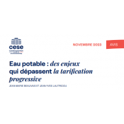 Eau potable : des enjeux qui dépassent la tarification progressive (CESE)