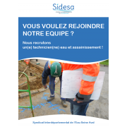 Le SIDESA recrute un technicien