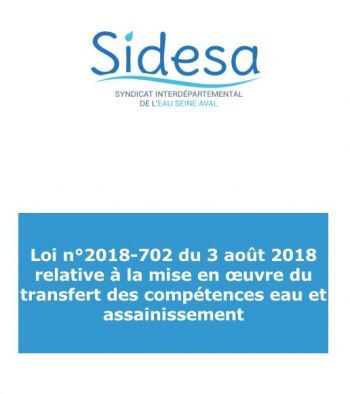 Adoption de la loi relative à la mise en œuvre du transfert des compétences eau et assainissement