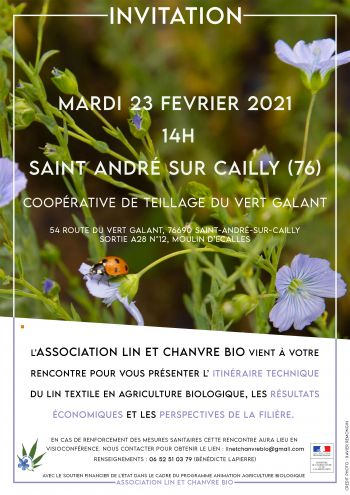 Evénément : Itinéraire technique du lin textile en agriculture biologique, résultats économiques et perspectives de la filière