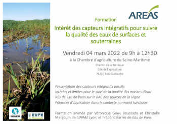 AREAS : Formation sur les capteurs intégratifs