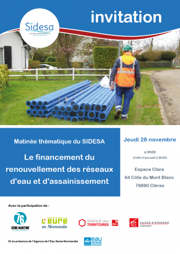 Matinée thématique du SIDESA : Financement du renouvellement des réseaux d'eau et d'assainissement