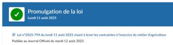 Promulgation de la loi Duplomb