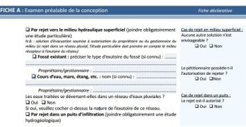 Autorisations de rejet