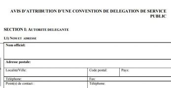 Avis d'attribution des concessions