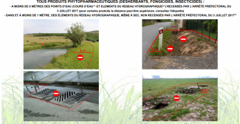 Utilisation des produits phytopharmaceutiques et de leurs adjuvants à proximité des "points d'eau"