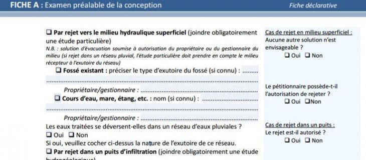 Autorisations de rejet