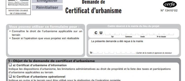 Certificat d'urbanisme