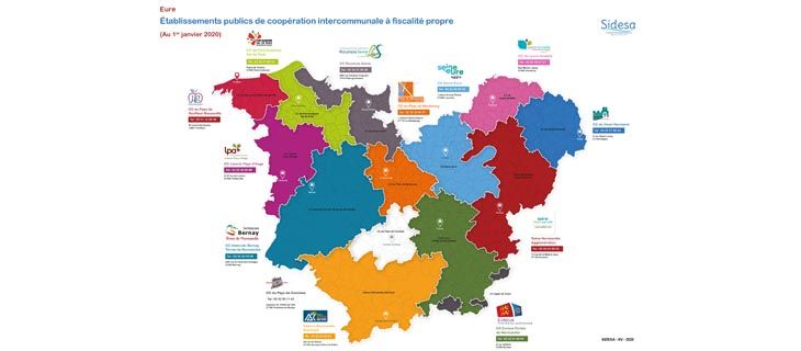 Établissements publics de coopération intercommunale à fiscalité propre - Eure